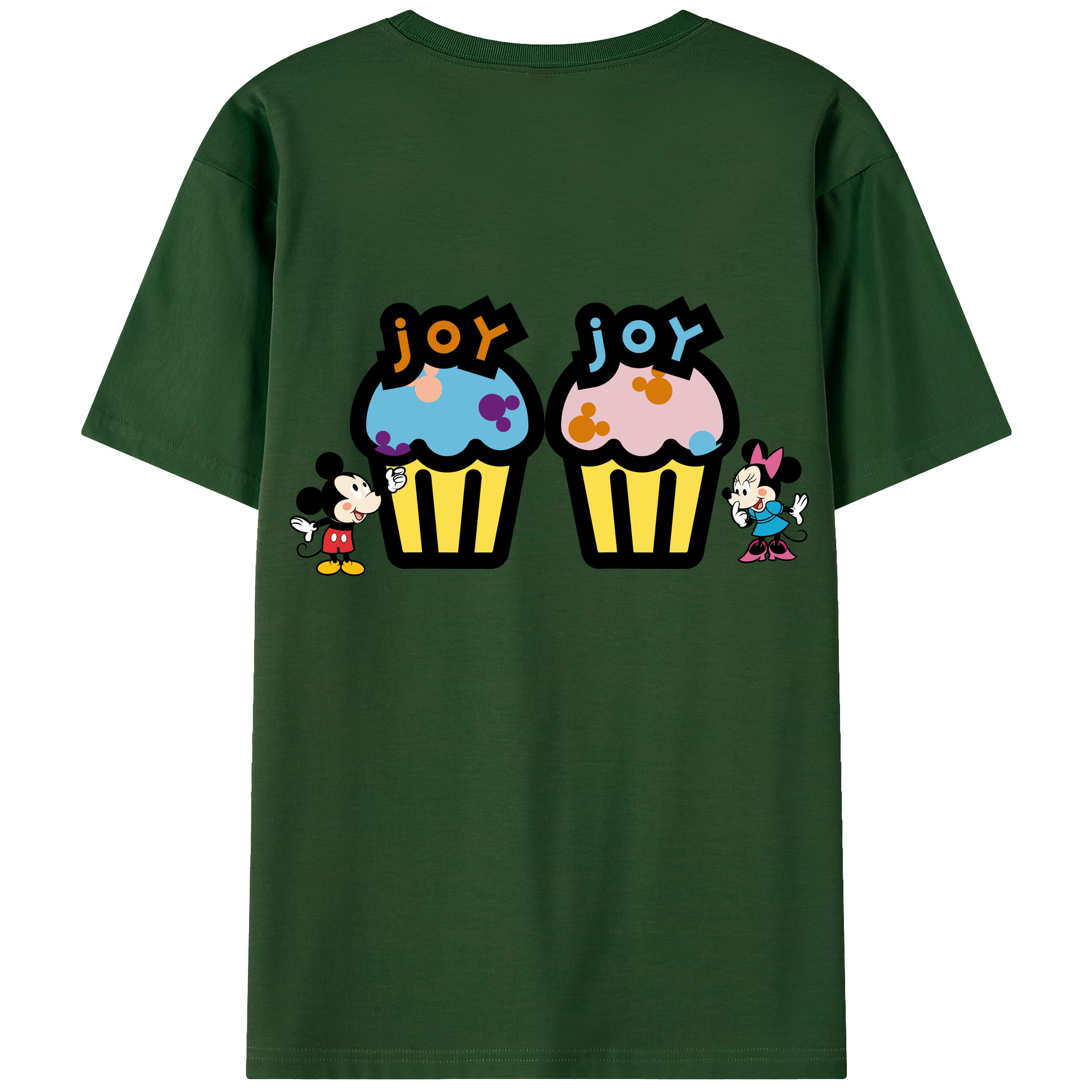 （画像用） ミッキーマウス Mickey Mouse 綿100％半袖Tシャツ（背面プリント）